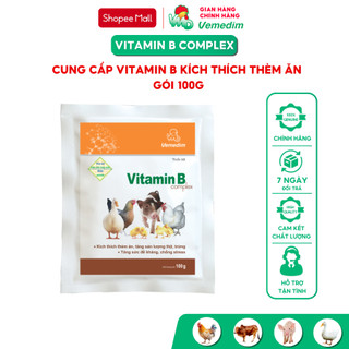 Vemedim Vitamin B complex phòng chống suy dinh dưỡng cho gia súc, gia cầm, gói 100g