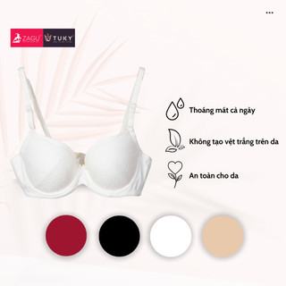 Áo Ngực Cúp Xéo, Quả Phối Ren, Mút Mỏng TUKY 1116BS