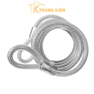 Dây cáp khoá xe máy bọc nhựa 1m/2m/3m/4m/5m/6m/7m/8m/9m/10m 10 ly