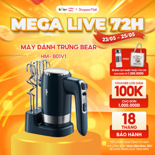 Máy Đánh Trứng Nhào Bột Cầm Tay Bear Công Suất Lớn Làm Bánh Bao, Làm Bánh Kem - HM-B01V1
