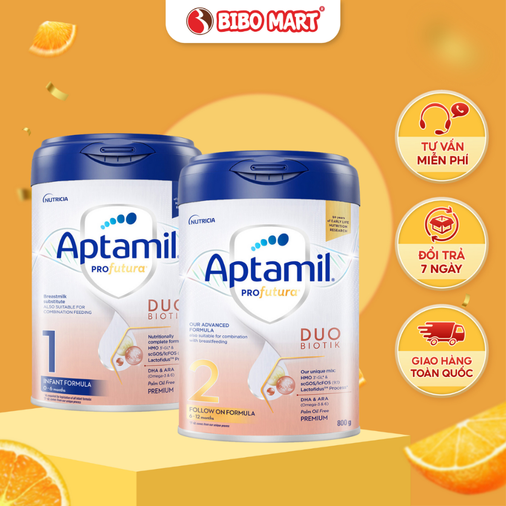 Sữa Aptamil Profutura Duobiotik Hà Lan Phát Triển Tăng Cường Miễn Dịch Cho Bé Số 1 2 800g-Bibo Mart