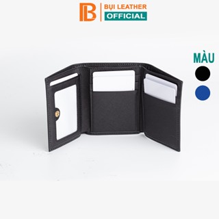 Ví Nam mini gập 3 Da Saffiano V119 - Bụi leather