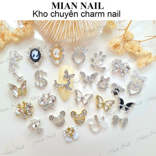Charm gấu charm nữ thần charm nơ charm bươm' charm nail gắn móng đính móng trang trí móng tay MIAN