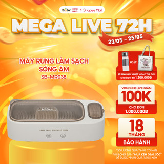 Máy Rửa Trang Sức Bằng Sóng Âm Bear Vệ Sinh Kính Mắt Lens Đồng Hồ Phụ Kiện Trang Sức Cọ Trang Điểm SB-MR038
