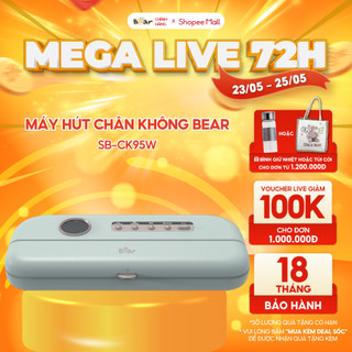 Máy Hút Chân Không Bảo Quản Thực Phẩm Bear Hút Đồ Khô Đồ Ướt Nhỏ Gọn Không Kén Thực Phẩm Công Suất Khỏe SB-CK95W