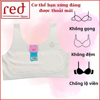 Áo lót su thông hơi cho bé gái, Bra nữ không đệm chống lộ viền mềm mát A2201