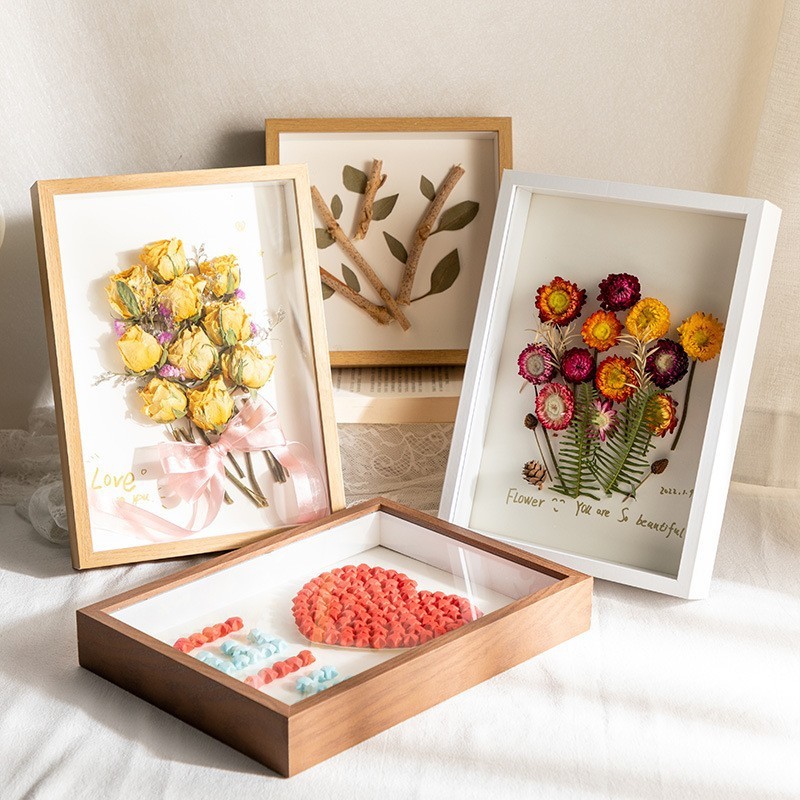  Khung Ảnh 3D Sâu Lòng 2cm 5cm_Khung Ảnh Hộp Làm Handmade Trang Trí Phụ Kiện Trưng Bày Tiêu Bản Hoa Khô 