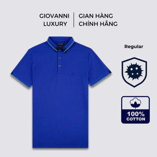 Áo Polo Nam Cộc Tay GIOVANNI Chất Liệu Cotton Cổ Sọc Thanh Lịch Hiện Đại Thêu Logo Ngực Trái UT322