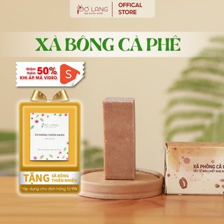 Xà phòng mụn lưng Pơ Lang, tinh chất cà phê tẩy tế bào chết (Giảm viêm lỗ chân lông, giảm mụn lưng, mụn bắp tay)100gr