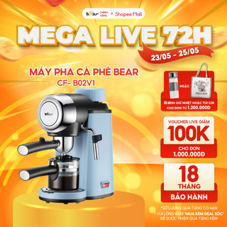 Máy Pha Caphe Bear Tự Động Pha Cafe, Pha Espresso Phong Cách Ý CF-B02V1