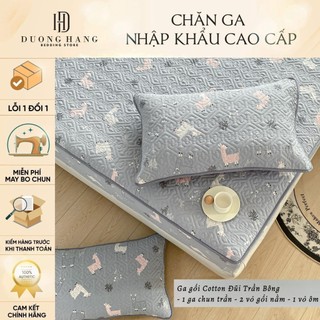 Ga gối Cotton Đũi Trần Bông DH Bedding Siêu Mềm Thoáng Mát Tặng Kèm Vỏ Ôm (Không Chăn)