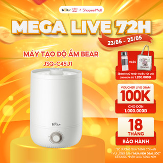 Máy Phun Sương Tạo Ẩm Bear Làm Mát Không Khí, Bộ Lọc Ion Bạc Diệt Khuẩn, Tiết Kiệm Năng Lượng JSQ-C45U1