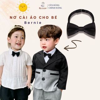 Nơ cài áo sơ mi nơ đeo cổ cho bé trai bé gái màu đen màu trắng màu đỏ màu hồng 1 đến 15 tuổi BERNIE