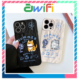 Ốp lưng iphone nếp gấp dog cat summer 6s/6plus/7/8/plus/x/xs/11/12/13/14/15/pro/max/plus/promax- Awifi Case D4-12