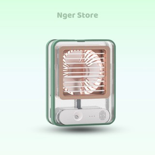 Quạt Hơi Nước Cảm Ứng Nano Để Bàn Trong Suốt Sạc Tích Điện Thiết Kế Thông Minh Thế Hệ Mới GVQ Store