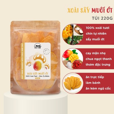 Xoài Sấy Muối Ớt DalatFarm - Túi 220g