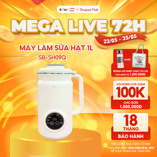 Máy Làm Sữa Hạt 1L BEAR Đa Năng Công Nghệ Máy Xay Nấu 3 Chiều Nhuyễn Mịn, Hiệu Năng Giảm Tiếng Ồn  SB-SH09Q