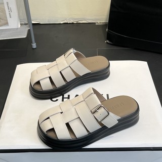 Dép sục đế cao 5cm pu siêu nhẹ quai rọ nan g053dc đế cao