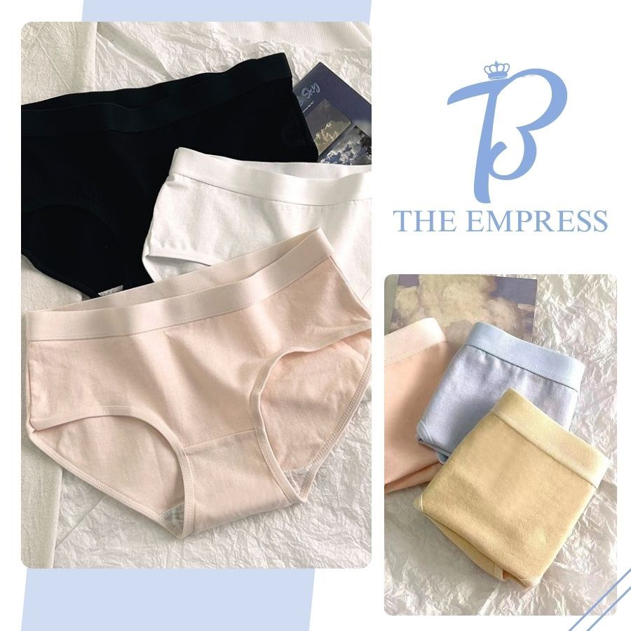 Set 5 Quần lót nữ cotton trơn thoáng khí Empress, Combo 5 Quần chip nữ co giãn kháng khuẩn 141 | BigBuy360 - bigbuy360.vn