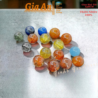 Hạt lẻ thạch anh tóc đá phong thuỷ Gia An tài lộc