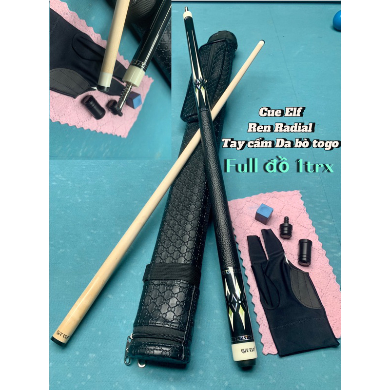 Cơ Bida Lỗ Cue Elf Tặng Phụ kiện