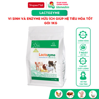 Vemedim Lactozyme thú y, thức ăn hỗ trợ hệ tiêu hóa cho gia súc, gia cầm, gói 1kg