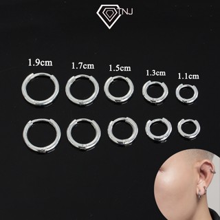 Khuyên tai nam bạc thật khoen tròn cá tính BTA0000 Trang Sức TNJ