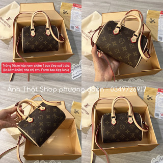 Túi đeo chéo quai xách 16cm hàng hộp nam châm viền kem siêu xinh
