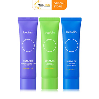 Kem chống nắng vật lý lai hoá học beplain sunmuse mineral sunscreen spf50+ pa++++ 50ml