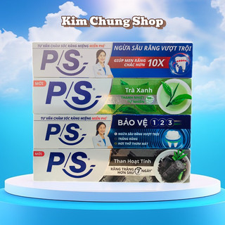 Kem đánh răng P/S Ngừa sâu răng/Trà Xanh/123/Than hoạt tính