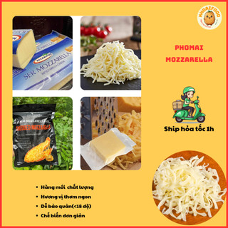 Phô mai kéo sợi mozzarella CHO BÉ, KÉO SỢI TỐT, NHIỀU DINH DƯỠNG CẮT LẺ