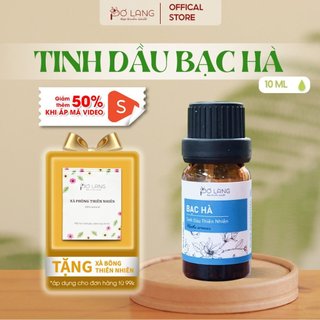 Tinh dầu bạc hà Pơ Lang thiên nhiên, giảm nghẹt mũi, chai 10ml