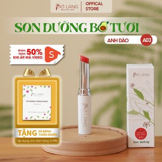 Son dưỡng môi Pơ Lang màu Hồng Cam dưỡng môi từ trái bơ, an toàn cho mẹ bầu và trẻ nhỏ