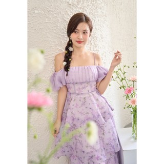 Tiela dầm váy hoa tầng - clara dress