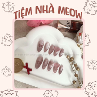 Nail box thiết kế - Tiệm Nhà Meow Mắt Mèo Ánh Trăng Hơ Tim Đá Thạch Anh - T120