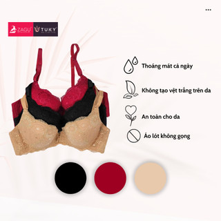  Áo Ngực Nữ Cài Trước, Mút Mỏng Mặc Áo Dài Siêu Tôn dáng TUKY 9797