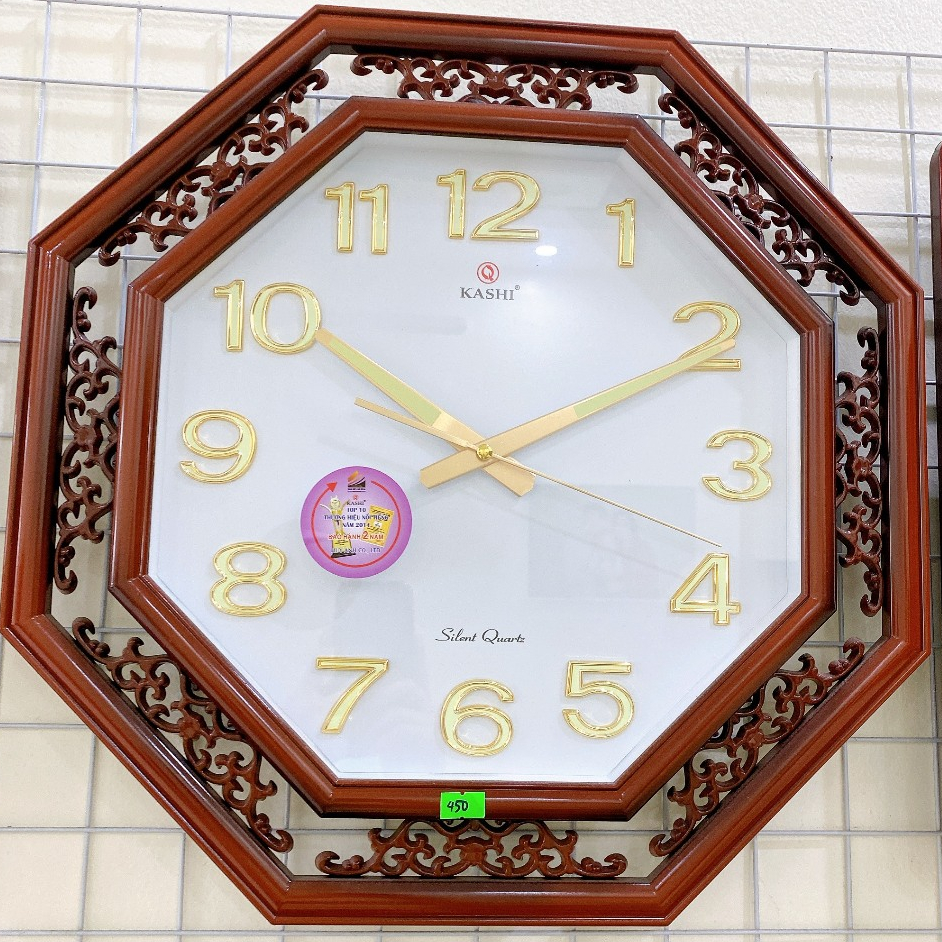 Đồng Hồ Treo Tường KASHI HM329 Kim Trôi Chính Hãng Tặng Pin Đồng Hồ