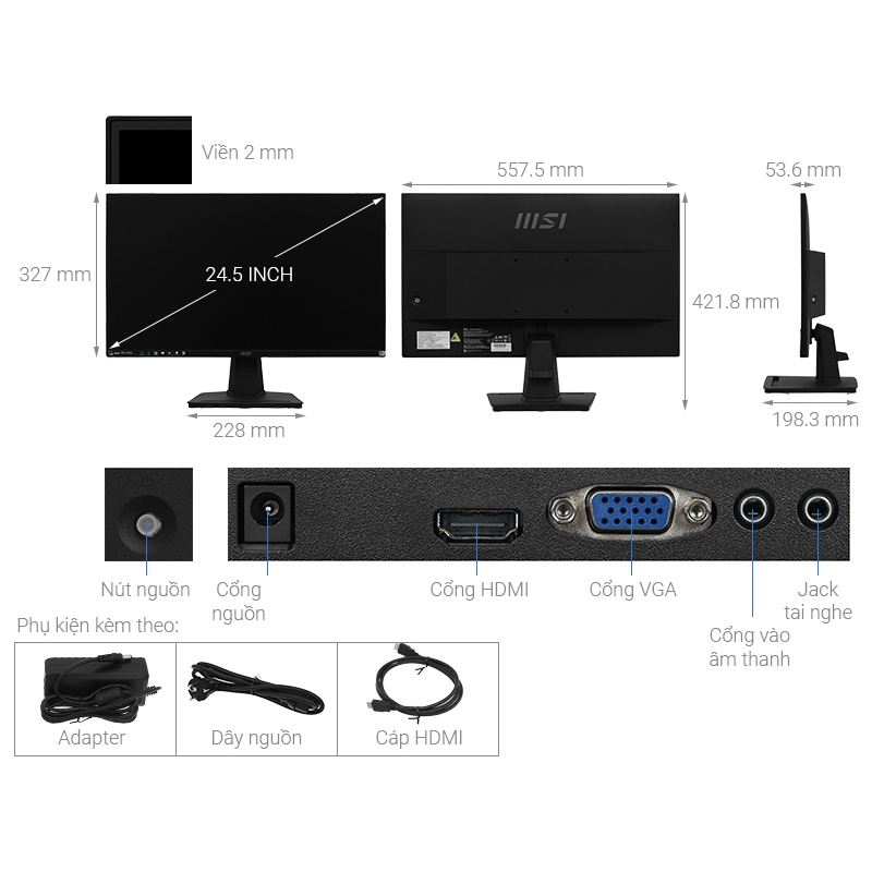 Màn hình MSI Pro MP241X | MP251 | MP245V | MP252 AdaptiveSync - DisplayKit - Hàng Chính hãng | BigBuy360 - bigbuy360.vn