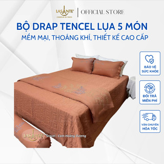 Bộ drap 5 món lụa tencel Pháp Cao Cấp Tencel mềm mịn , không xù phai