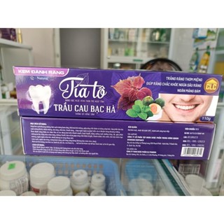 Kem đánh răng thảo dược Tía Tô: ngừa sâu răng, khử hôi miệng, giảm ố vàng với Nano bạc - tuýp 110g