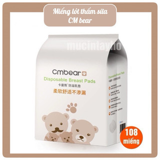 Miếng lót thấm sữa cmbear, bịch 108 miếng siêu tiết kiệm
