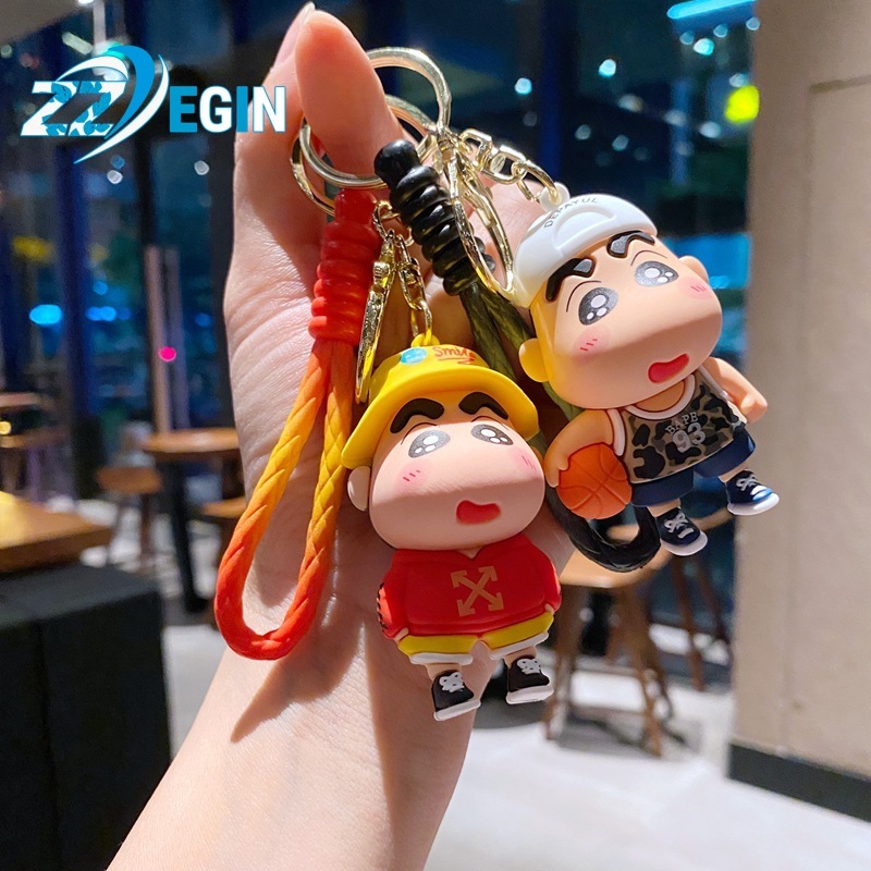 Móc Khoá Shin Dễ Thương Shin Chơi Thể Thao Cực Chất, Móc Chìa Khoá Ô Tô, Xe Máy Hình Cậu Bé Bút Chì 