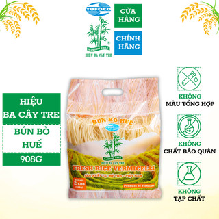 BÚN BÒ HIỆU BA CÂY TRE (908GR) SỢI BÚN BÒ DAI NGON KHÔNG BỞ, KHÔNG NỞ TRƯƠNG PHÌNH