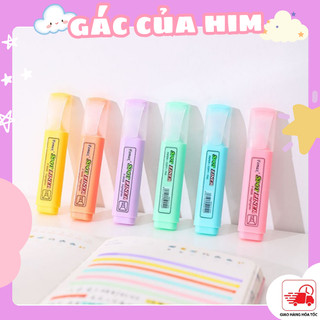 Bút highlight pastel, Set bút dạ quang màu pastel nhiều màu dễ thương cho học sinh đánh dấu ghi chú làm quà tặng