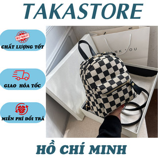Balo mini nữ sọc caro thời trang dễ thương cao cấp hàn quốc