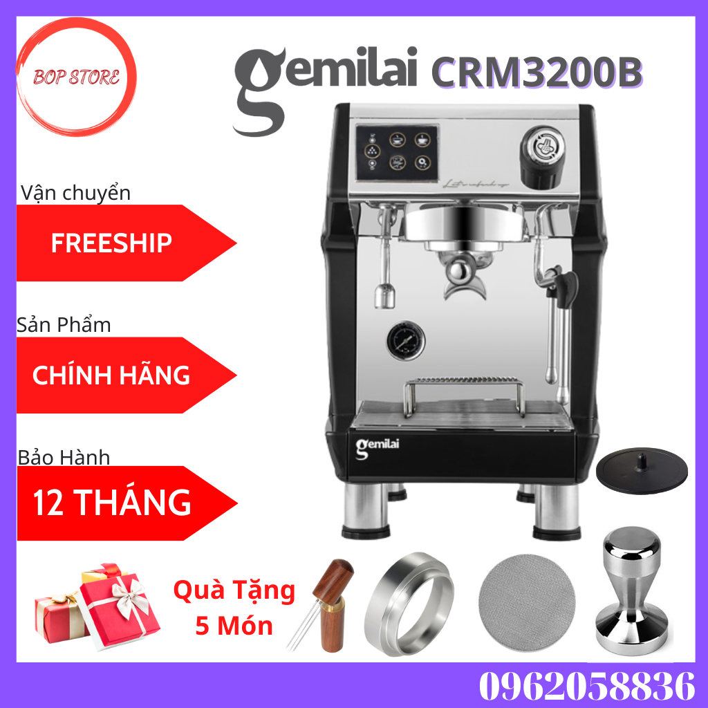 Máy pha cà phê Gemilai 3200B, Máy pha cà phê tự động cho quán 3200B