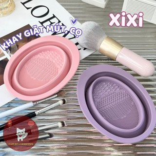 [XIXI] Khay Giặt Cọ/Mút Trang Điểm XIXI Silicon Gấp Gọn Tiện Dụng (GJ-33)