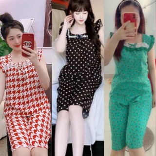 40kg đến 73kg, Bộ lụa hàn lững không túi mặc nhà nữ, ảnh thật