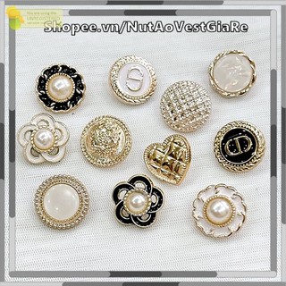 Set 10 nút ngọc sáng bóng size 1.5cm, 1.8cm, 2cm dùng cho áo sơ mi, áo kiểu, áo khoác, áo vest, áo đầm