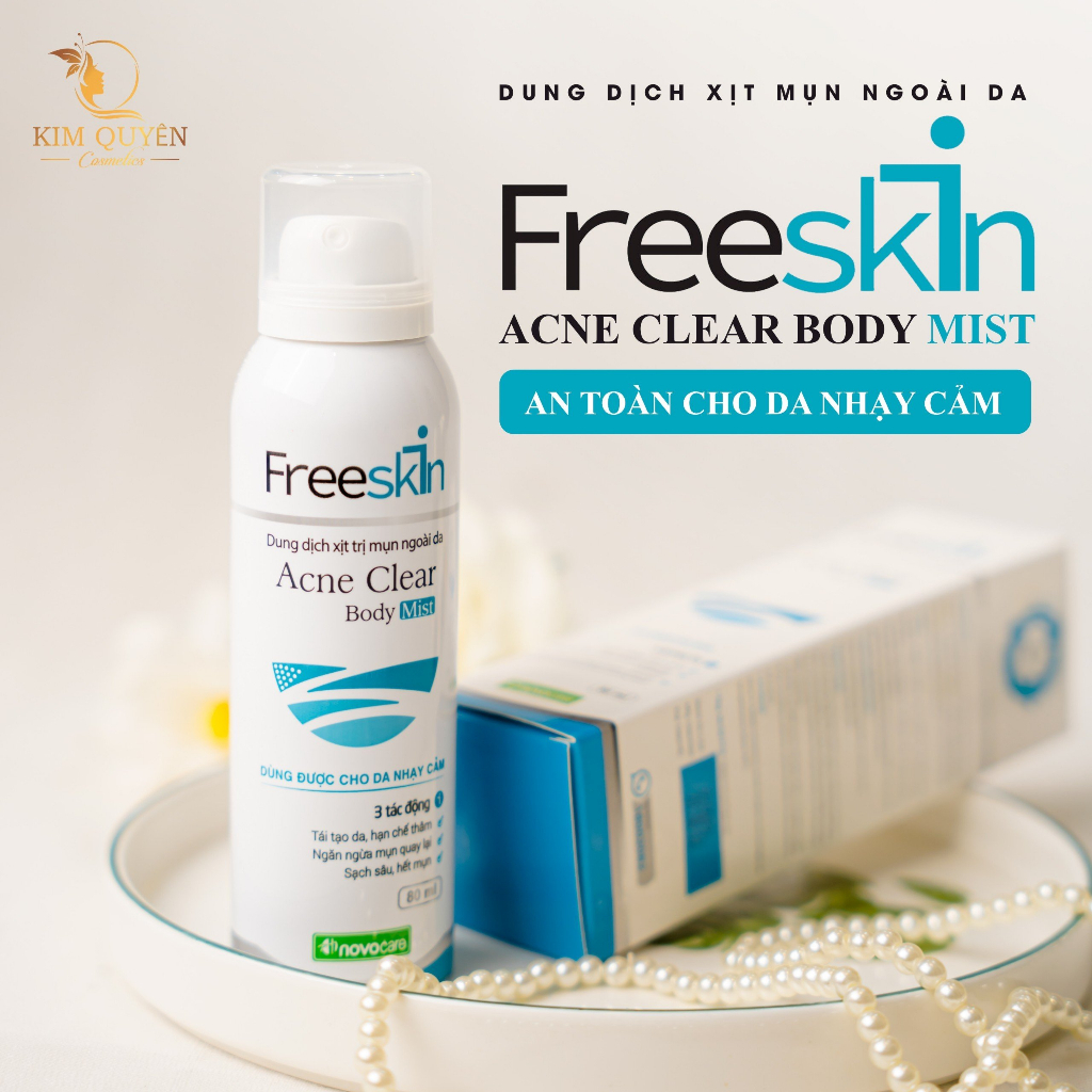 XỊT MỤN LƯNG Novocare - FREESKIN BODY MIST 80ML